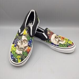VANS Skulls Colorful Fruit Grapes Cherries Apples Classic Slip-on Shoes M6 W7.5